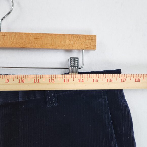 Orvis Pants Mens 34X29 Navy Blue Corduroy Straight Leg Flat Front Brisbane Moss - Picture 4 of 13